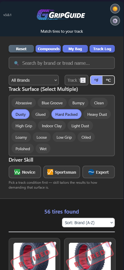 Surface tags selected