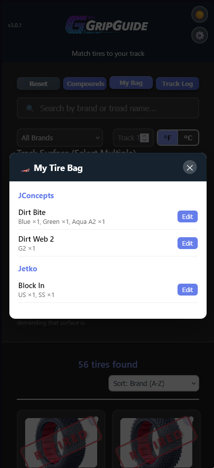 Tire Bag popup